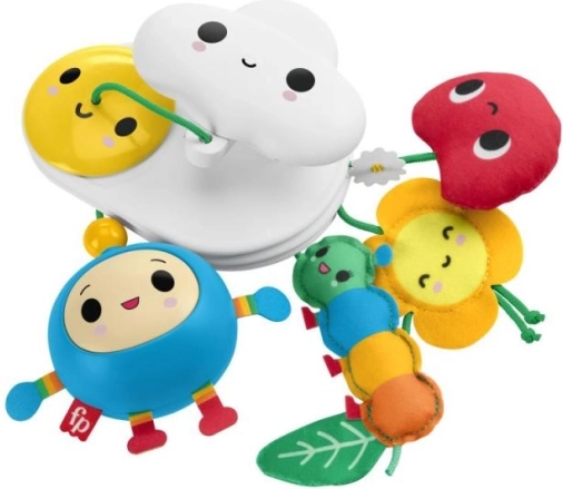 Fisher‑Price hangspeeltje Happy World met bloemetje en wolkje