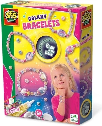 Zes lichtgevende armbanden in het donker