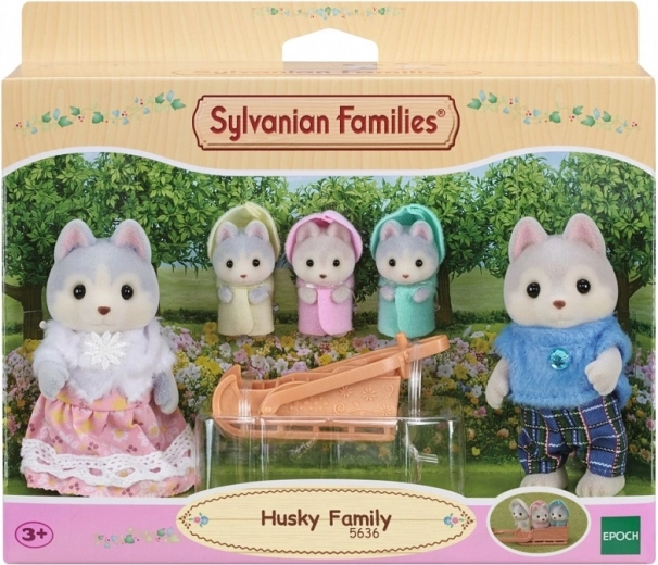Huskyfamilie SYLVANIAN FAMILIES – figuurset met slee