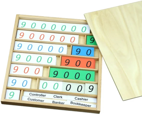 Houten doos met deksel en vakjes