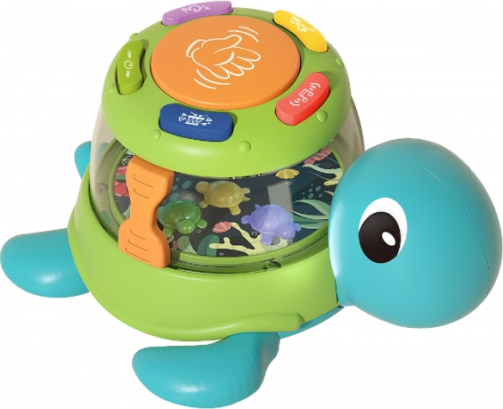 Schildpad-trommeltje met effecten 15 cm