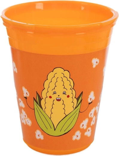 Snackbeker met deksel 0,55 l, oranje