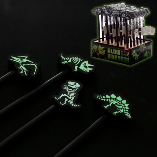 Potlood dinosaurus met lichtgevende gum - 1 stuk