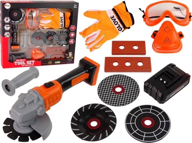 kinderklusset met batterij-slijper en accessoires
