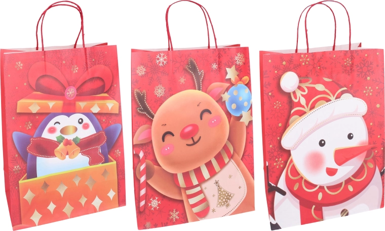 Kerstcadeautas S 22 × 27 × 11 cm - 1 stuk