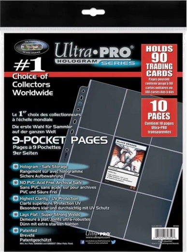 Ultra PRO Platinum series 9-vaks insteekhoezen voor album, 11-gaats (10 stuks)