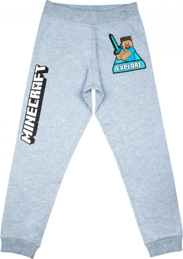 Grijze joggingbroek voor jongens Minecraft