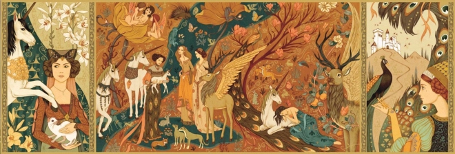 Panoramische puzzel Eenhoorntuin