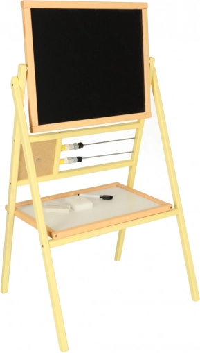 Houten magnetisch krijtbord voor kinderen met telraam