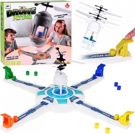 Vliegende drone – familiespel met lanceerstation