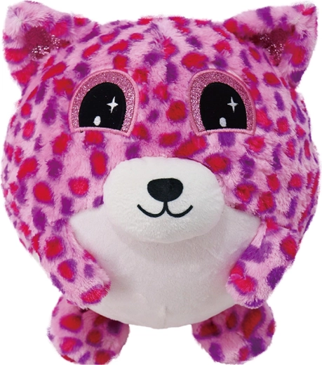 Opblaasbare pluchen teddybeer paars 23 cm