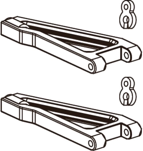 JAMARA voorste bovenste draagarmen BL8 (links en rechts), 2 stuks