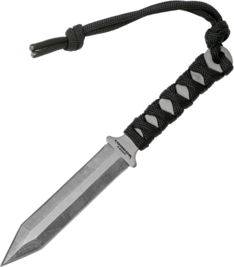 Nekmes Condor Gladius 8 cm met paracord en kunststof schede