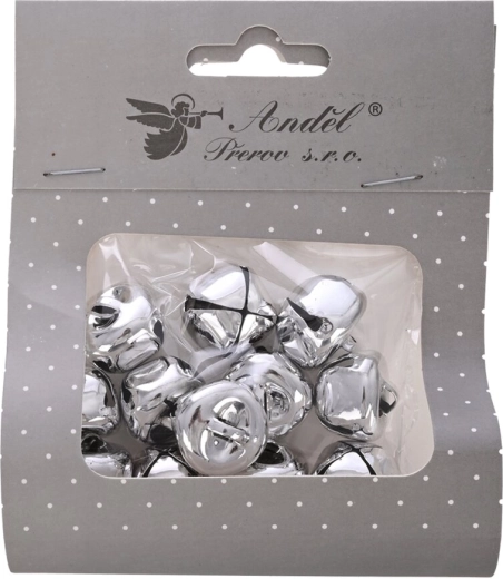Zilveren metalen belletje 2 cm (12 stuks)