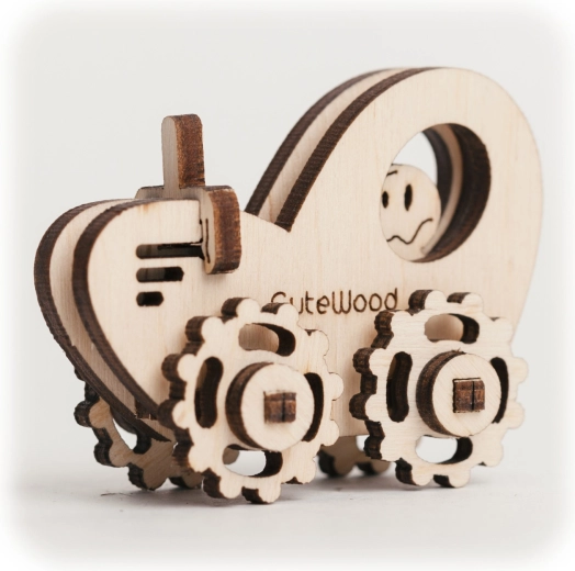 CuteWood houten 3D-puzzel tractor