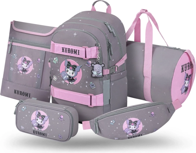 Schoolset 5-delig Baagl Skate Kuromi Grey