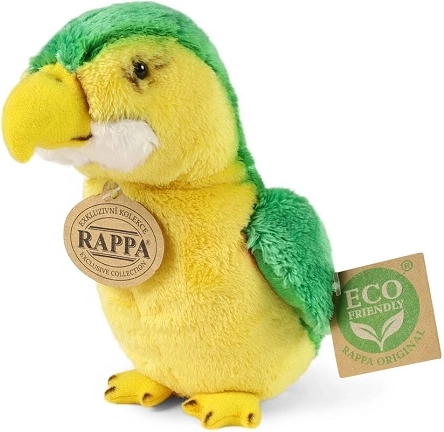 Rappa pluchen groene papegaai 15 cm ECO-FRIENDLY
