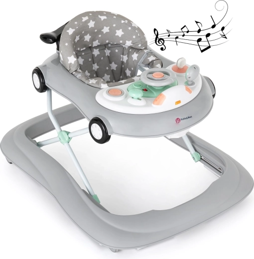 Petite&Mars loopstoel met geluid Cabrio grijs