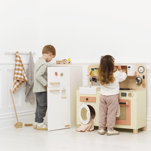 Retro design voor de kinderkeuken en rollenspel