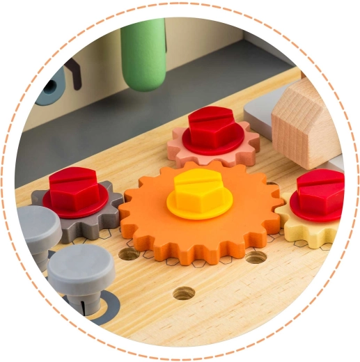 Draaibare tandwielen om oorzaak en gevolg te leren