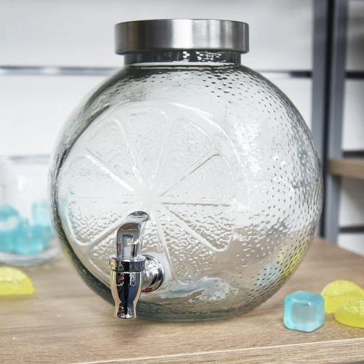 Stevig glas met citrusreliëf