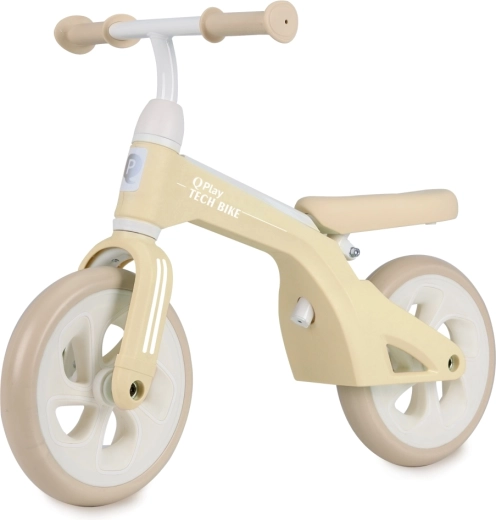 Qplay Tech loopfiets voor kinderen, crèmekleurig