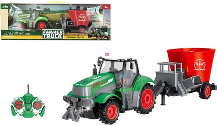 Op afstand bestuurbare tractor met licht en oplader