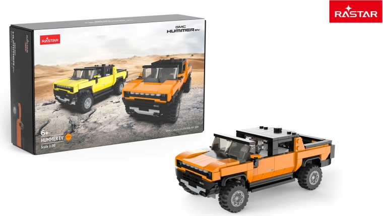 Bouwset auto Hummer EV Rastar 1:30 oranje