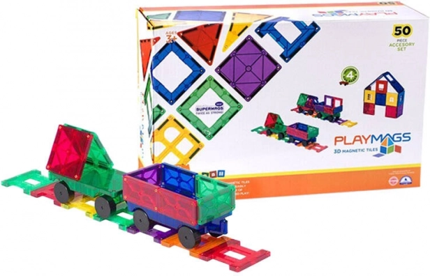 Magnetische bouwset 3D trein Playmags