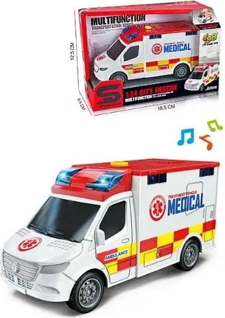 Kinderambulance Bigtoys met licht en geluid
