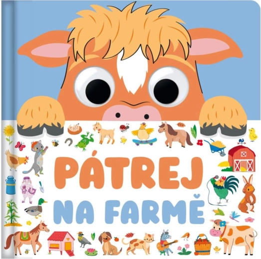 Boek Speur op de boerderij met bewegende oogjes 20 × 20 cm