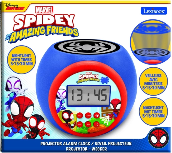 Lexibook kinderwekker SPIDEY met plafondprojector