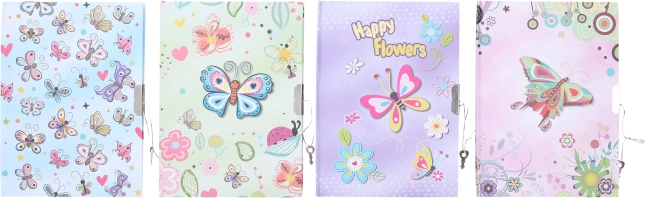herinneringsboek Vlinder met slot 13x18 cm