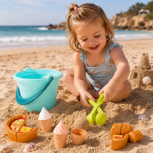 Voor de zandbak en het strand