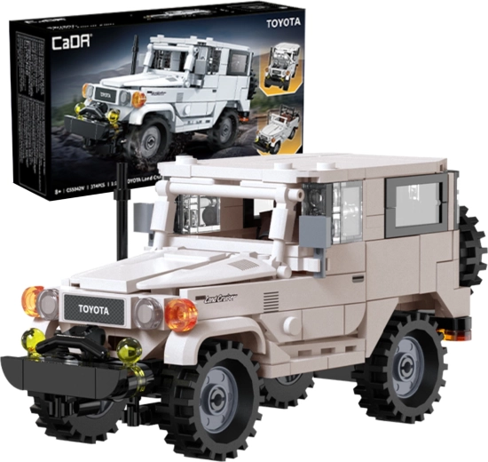 CaDA Toyota Land Cruiser FJ40 bouwset op schaal 1:24, 374 onderdelen