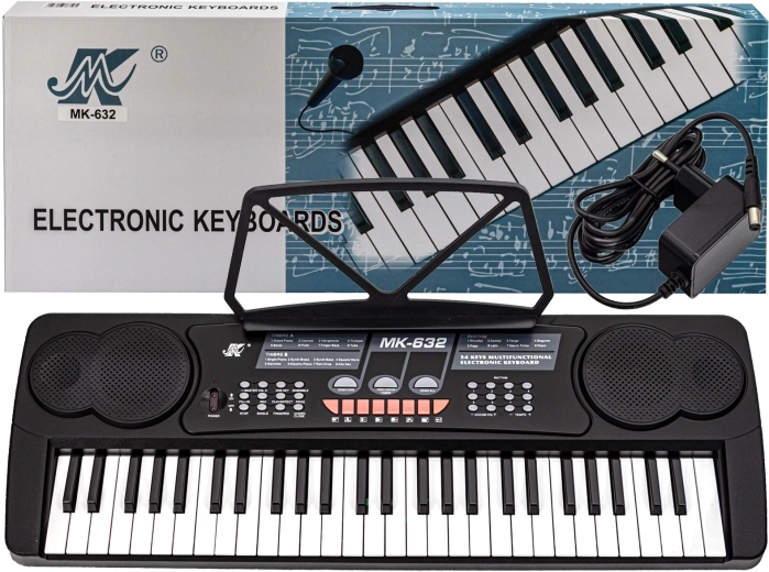 Elektronisch kinderkeyboard MK-632 54 toetsen met microfoon en voedingsadapter