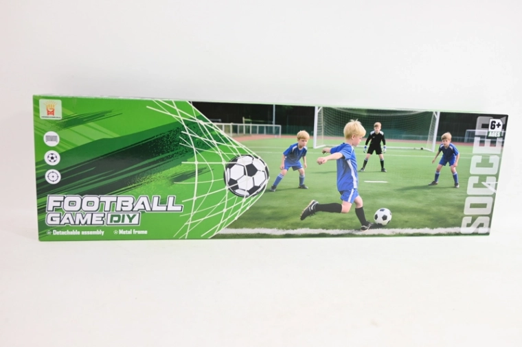 Metalen voetbaldoel 123 × 77 cm met bal en pompje