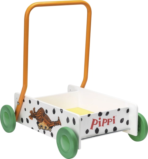 Houten loopwagentje en speelgoedkar Pippi Langkous