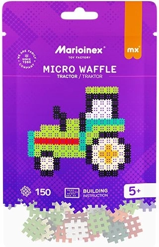 Micro Waffle blokken – tractor, 150 delen