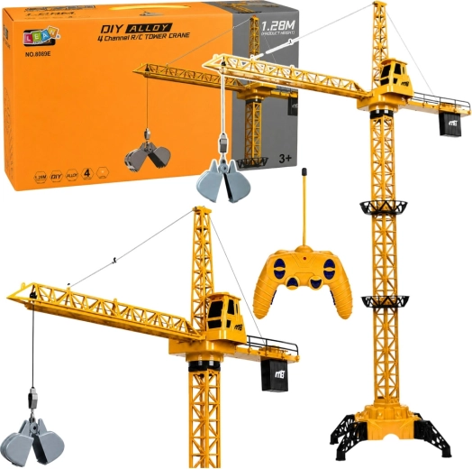 Bouwkraan met bekabelde afstandsbediening (kabel 71 cm)