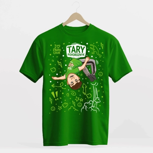 T-shirt van Tary Povoroznyk „Drink beko“ groen (164–170)