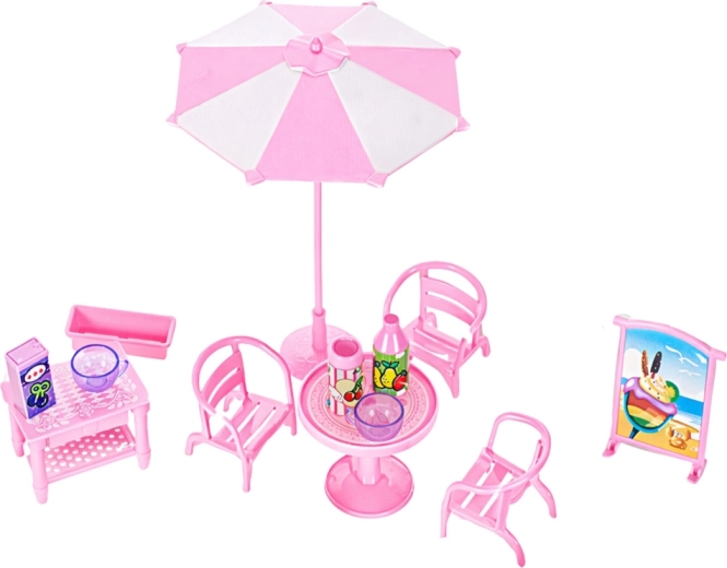 Buiten zitje met parasol