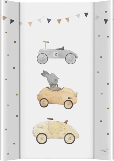 Ceba Baby tweezijdig aankleedkussen met stevige plank 50 × 70 cm ultra light bunny driver