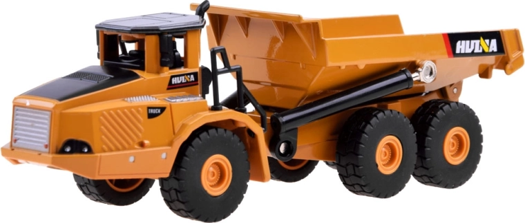 Kiepwagen met scharnier en kiepfunctie