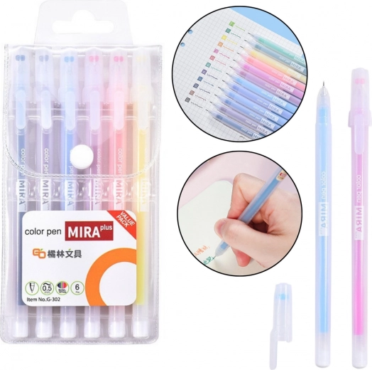 Set gelpennen met intense kleuren, 12 stuks