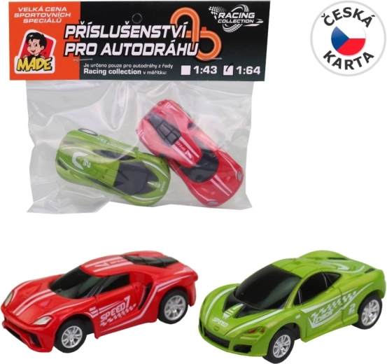 Reserveautootjes voor racebaan Racing collection 1:64 - 2 stuks