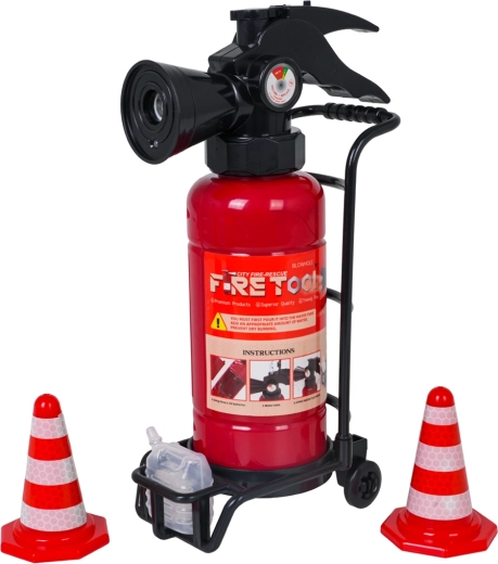 Brandblusser met waternevel, licht en geluid