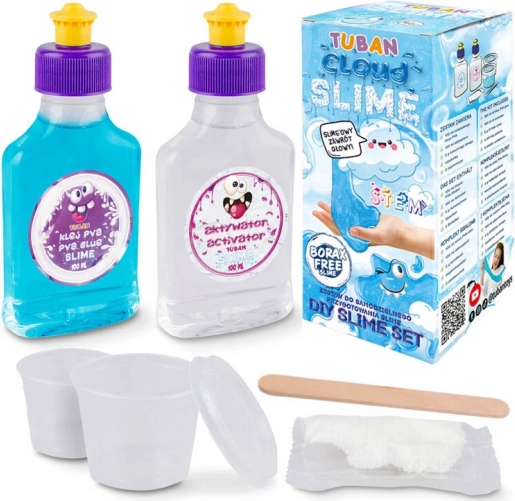 Tuban set voor het maken van slijm – cloud slime met kunstmatige sneeuw