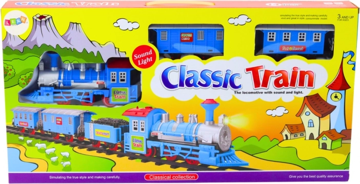 Stoomtreinset met Licht- en Geluidseffecten en Rails