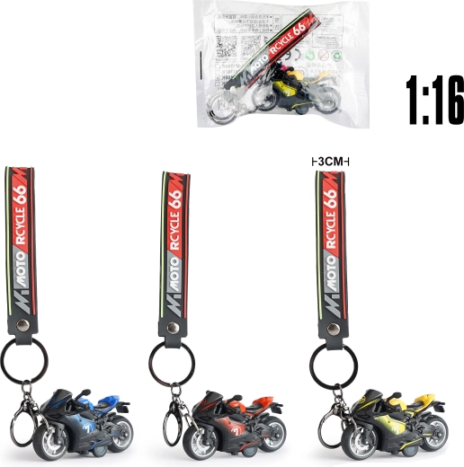 Sleutelhanger met metalen motorfietsmodel DUCATI 1:16
